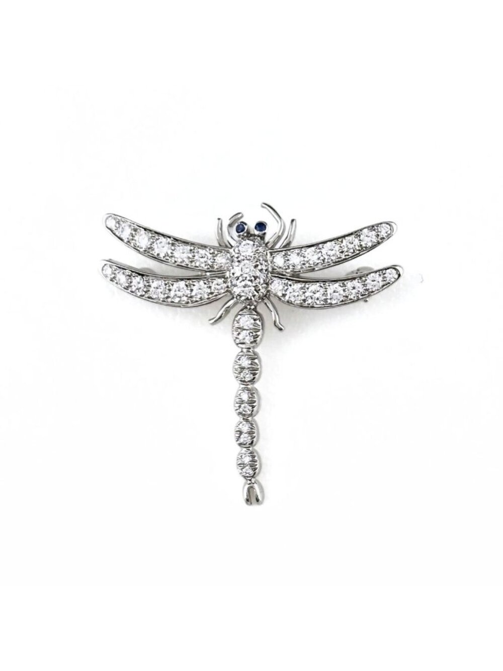 Tiffany & Co Enchant Dragonfly Platinum Brooch 2-Way Pendant Diamond Necklace